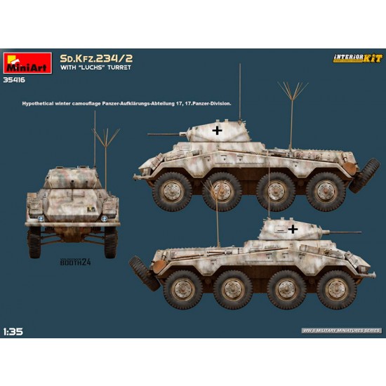 1/35 Sd.Kfz.234/2 Armoured Car with Luchs Turret [Interior Kit]