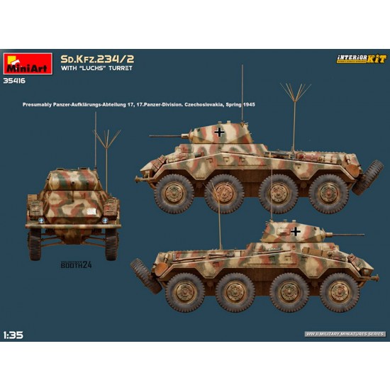 1/35 Sd.Kfz.234/2 Armoured Car with Luchs Turret [Interior Kit]