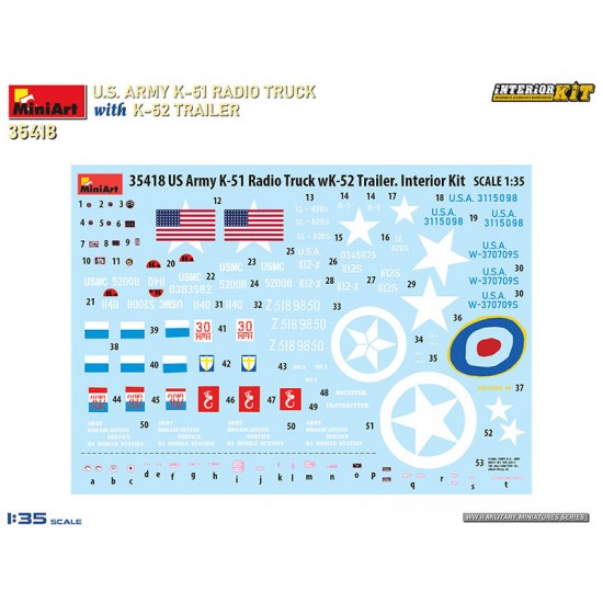 1/35 US Army K-51 Radio Truck w/K-52 Trailer [Interior Kit]