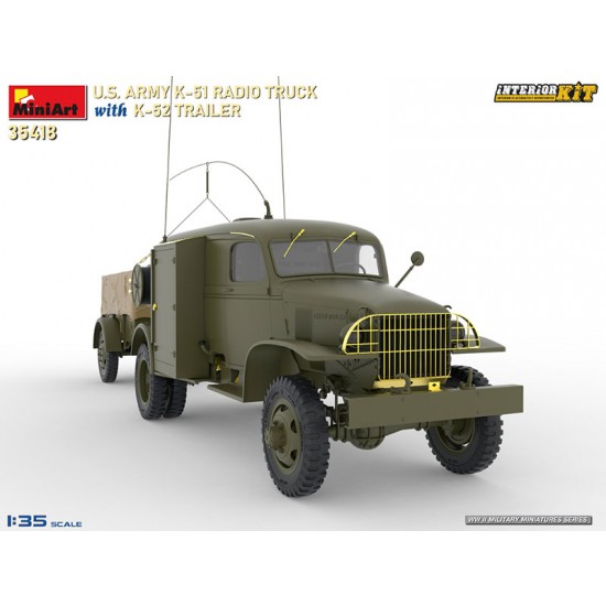 1/35 US Army K-51 Radio Truck w/K-52 Trailer [Interior Kit]
