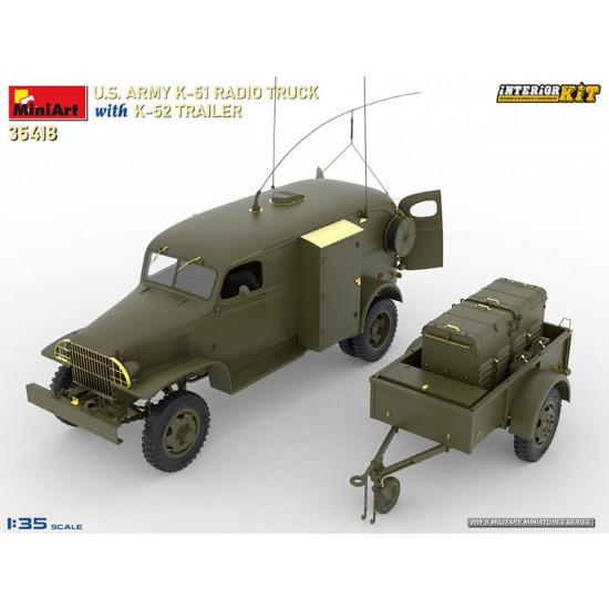 1/35 US Army K-51 Radio Truck w/K-52 Trailer [Interior Kit]