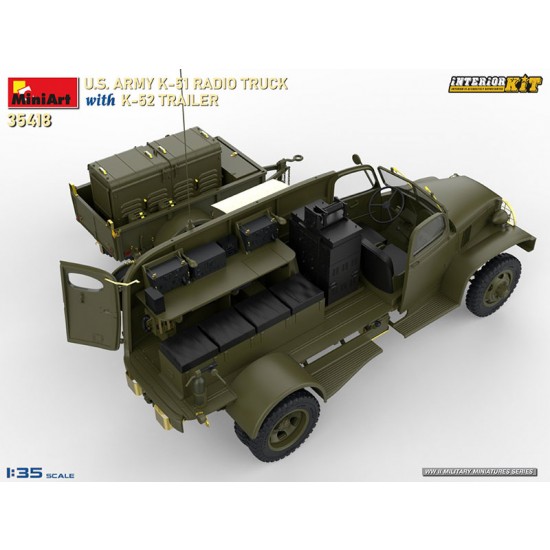 1/35 US Army K-51 Radio Truck w/K-52 Trailer [Interior Kit]