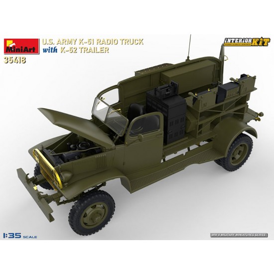 1/35 US Army K-51 Radio Truck w/K-52 Trailer [Interior Kit]