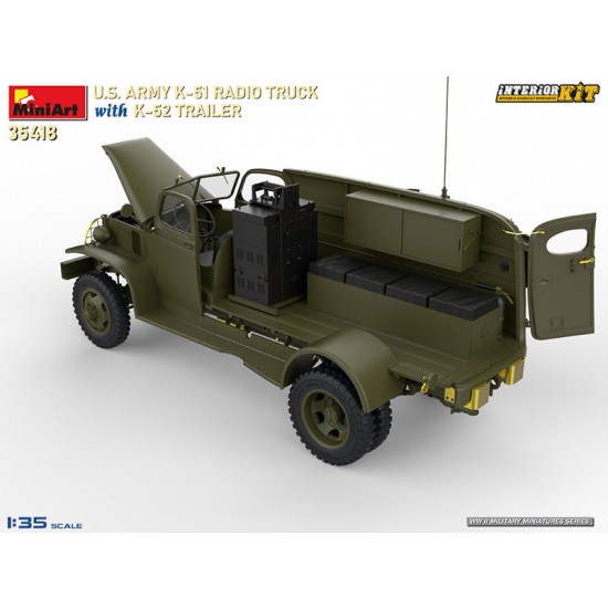 1/35 US Army K-51 Radio Truck w/K-52 Trailer [Interior Kit]