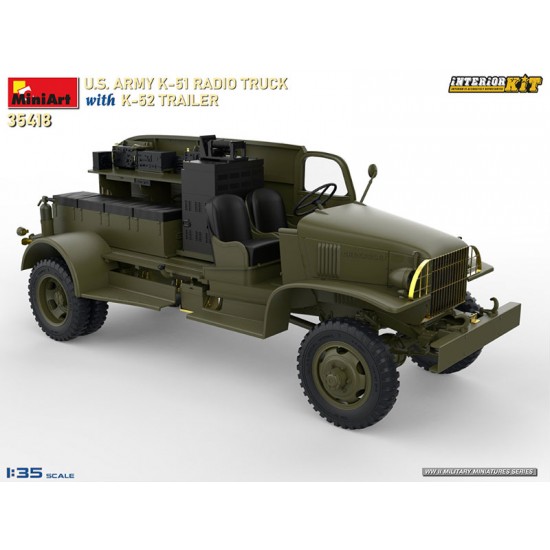 1/35 US Army K-51 Radio Truck w/K-52 Trailer [Interior Kit]