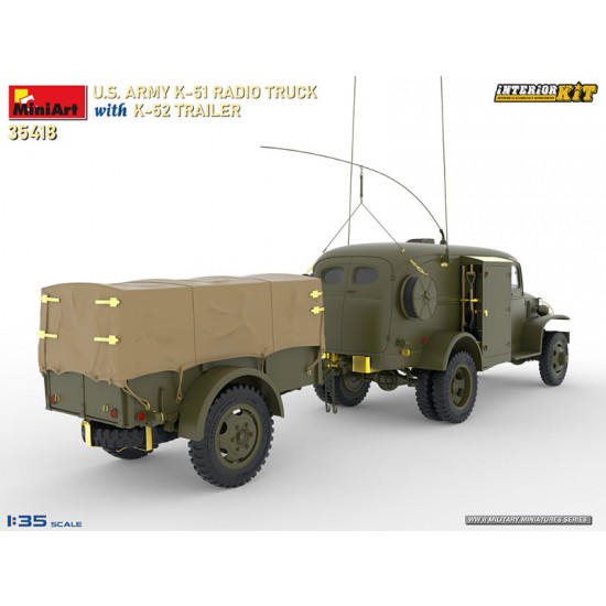 1/35 US Army K-51 Radio Truck w/K-52 Trailer [Interior Kit]