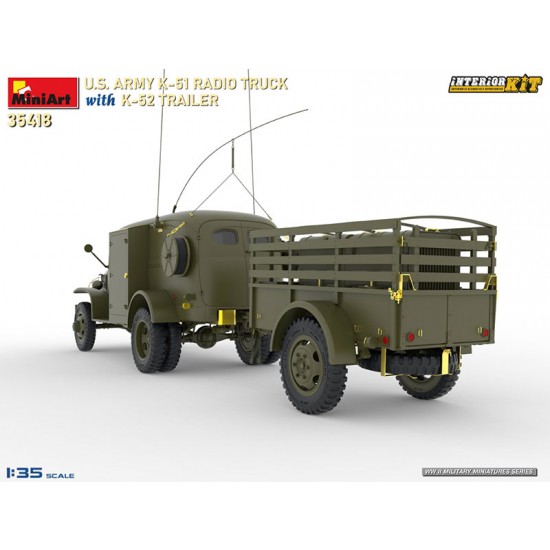 1/35 US Army K-51 Radio Truck w/K-52 Trailer [Interior Kit]
