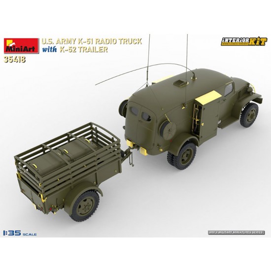 1/35 US Army K-51 Radio Truck w/K-52 Trailer [Interior Kit]