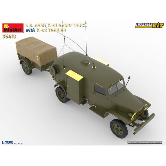 1/35 US Army K-51 Radio Truck w/K-52 Trailer [Interior Kit]