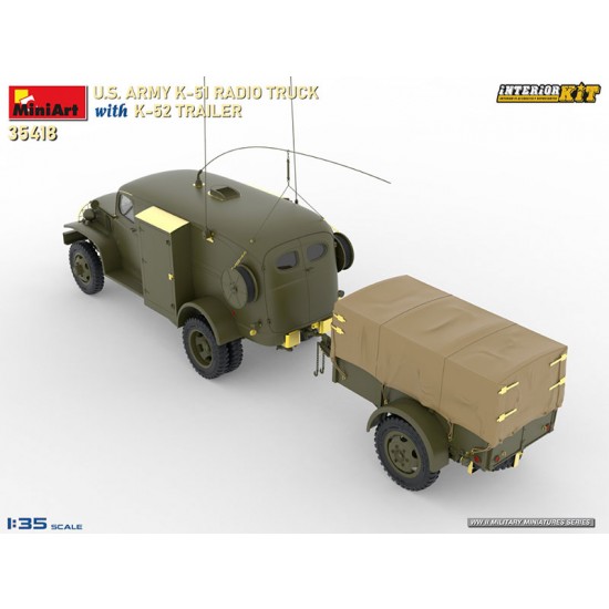 1/35 US Army K-51 Radio Truck w/K-52 Trailer [Interior Kit]