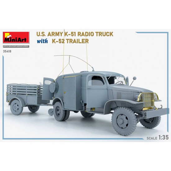 1/35 US Army K-51 Radio Truck w/K-52 Trailer [Interior Kit]