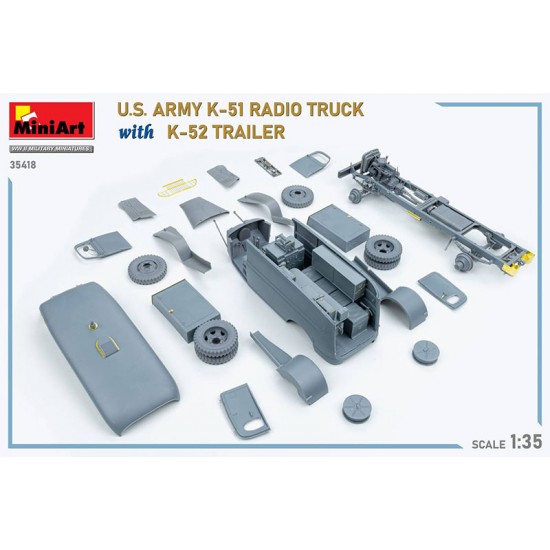 1/35 US Army K-51 Radio Truck w/K-52 Trailer [Interior Kit]