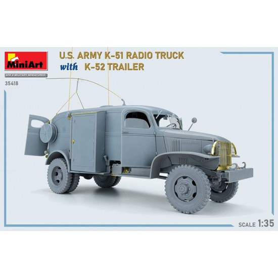 1/35 US Army K-51 Radio Truck w/K-52 Trailer [Interior Kit]