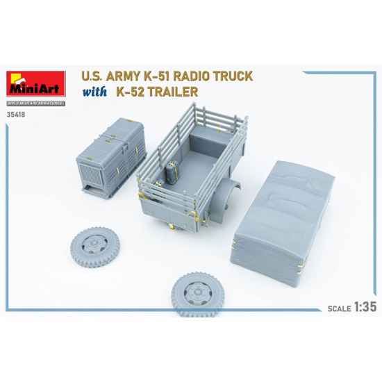 1/35 US Army K-51 Radio Truck w/K-52 Trailer [Interior Kit]