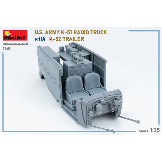 1/35 US Army K-51 Radio Truck w/K-52 Trailer [Interior Kit]