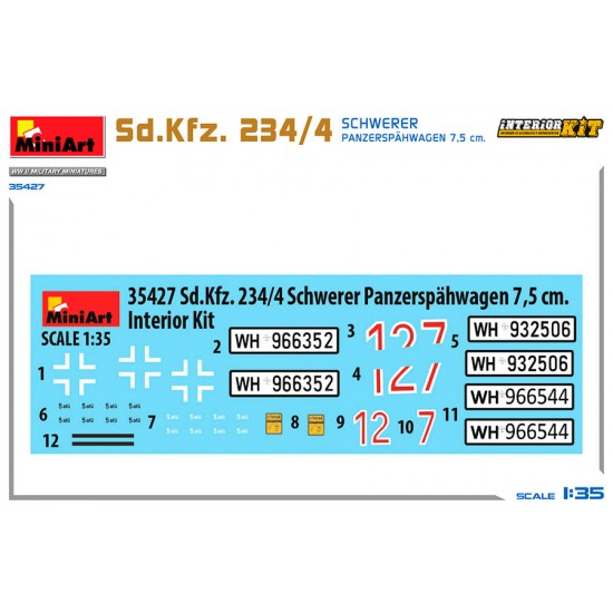 1/35 Sd.Kfz. 234/4 Schwerer Panzerspahwagen 7.5 cm [Interior Kit]