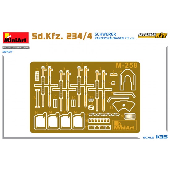 1/35 Sd.Kfz. 234/4 Schwerer Panzerspahwagen 7.5 cm [Interior Kit]