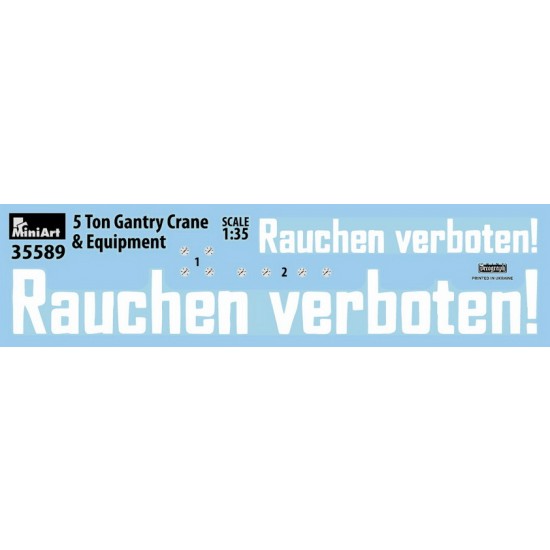 1/35 5 Ton Gantry Crane & Equipment 1/35 5 Ton Gantry Crane & Equipment