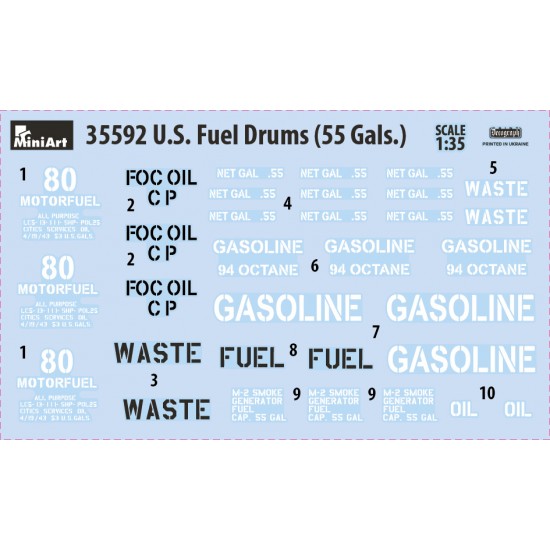 1/35 US Fuel Drums 55 Gallons (12pcs)
