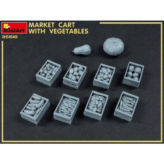 1/35 Market Cart with Vegetables