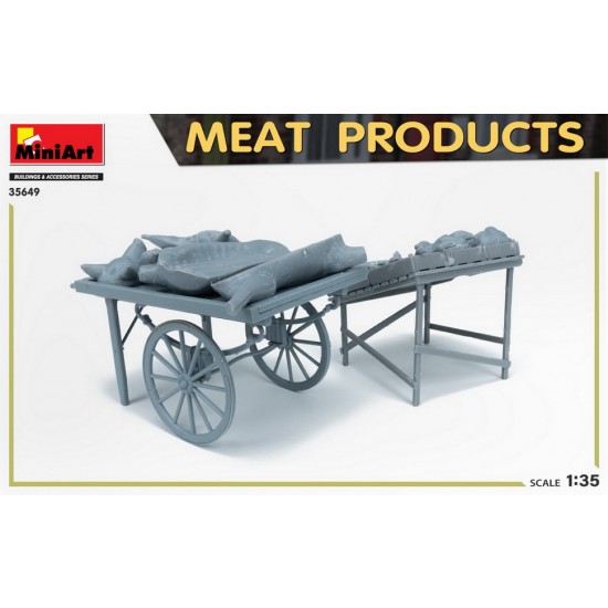 1/35 Meat Products w/Cart, Pallet Stand, Wooden Boxes 1/35 Meat Products w/Cart, Pallet Stand, Wooden Boxes