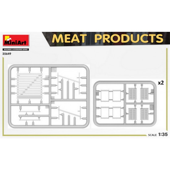 1/35 Meat Products w/Cart, Pallet Stand, Wooden Boxes 1/35 Meat Products w/Cart, Pallet Stand, Wooden Boxes