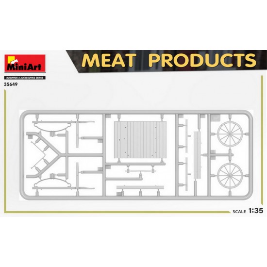 1/35 Meat Products w/Cart, Pallet Stand, Wooden Boxes 1/35 Meat Products w/Cart, Pallet Stand, Wooden Boxes