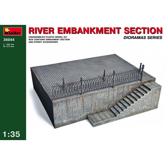 1/35 River Embankment Section (Length: 250mm, Width: 215mm)
