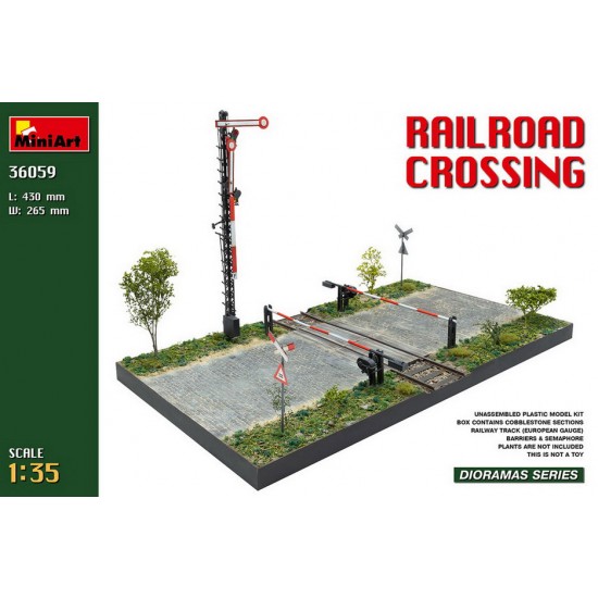 1/35 Railroad Crossing Base (L: 430mm, W: 265mm) 1/35 Railroad Crossing Base (L: 430mm, W: 265mm)