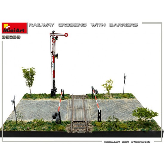 1/35 Railroad Crossing Base (L: 430mm, W: 265mm) 1/35 Railroad Crossing Base (L: 430mm, W: 265mm)