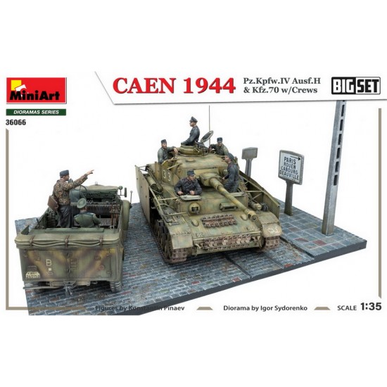 1/35 CAEN 1944 Pz.Kpfw.IV Ausf.H & Kfz.70 w/Crews 1/35 CAEN 1944 Pz.Kpfw.IV Ausf.H & Kfz.70 w/Crews