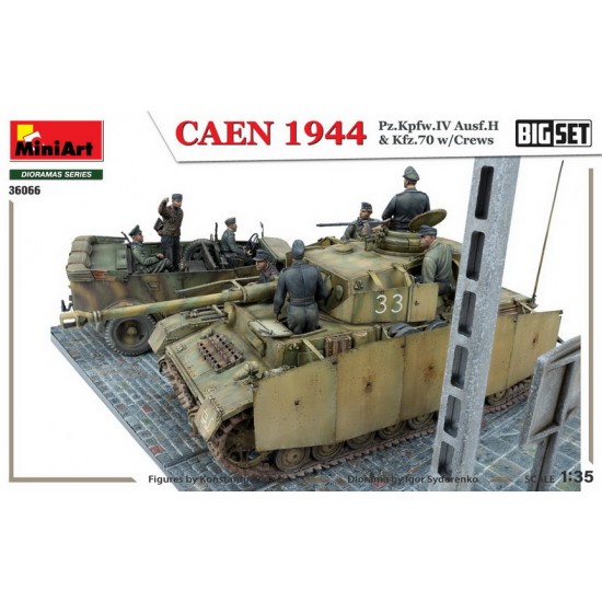 1/35 CAEN 1944 Pz.Kpfw.IV Ausf.H & Kfz.70 w/Crews 1/35 CAEN 1944 Pz.Kpfw.IV Ausf.H & Kfz.70 w/Crews