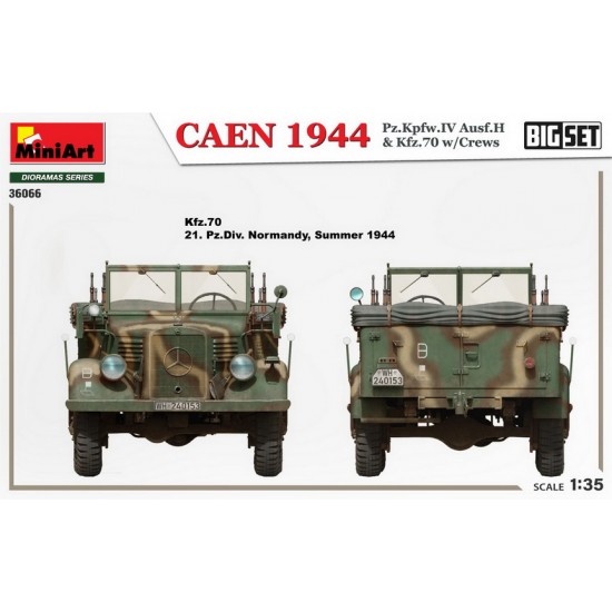 1/35 CAEN 1944 Pz.Kpfw.IV Ausf.H & Kfz.70 w/Crews 1/35 CAEN 1944 Pz.Kpfw.IV Ausf.H & Kfz.70 w/Crews