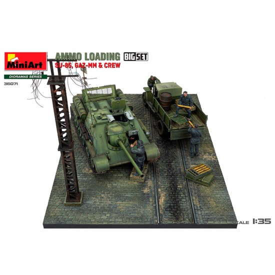 1/35 WWII Ammo Loading Scene: Su-85, Gaz-MM and Crew 1/35 WWII Ammo Loading Scene: Su-85, Gaz-MM and Crew