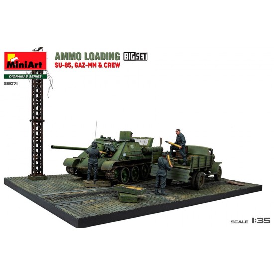 1/35 WWII Ammo Loading Scene: Su-85, Gaz-MM and Crew 1/35 WWII Ammo Loading Scene: Su-85, Gaz-MM and Crew