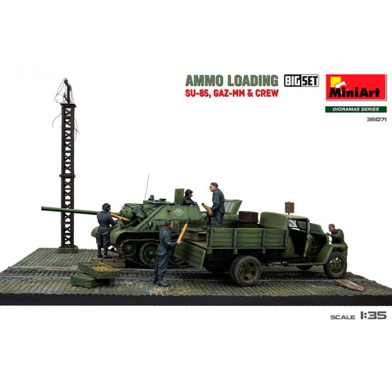 1/35 WWII Ammo Loading Scene: Su-85, Gaz-MM and Crew 1/35 WWII Ammo Loading Scene: Su-85, Gaz-MM and Crew