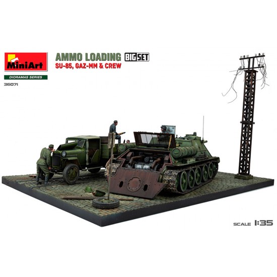 1/35 WWII Ammo Loading Scene: Su-85, Gaz-MM and Crew 1/35 WWII Ammo Loading Scene: Su-85, Gaz-MM and Crew