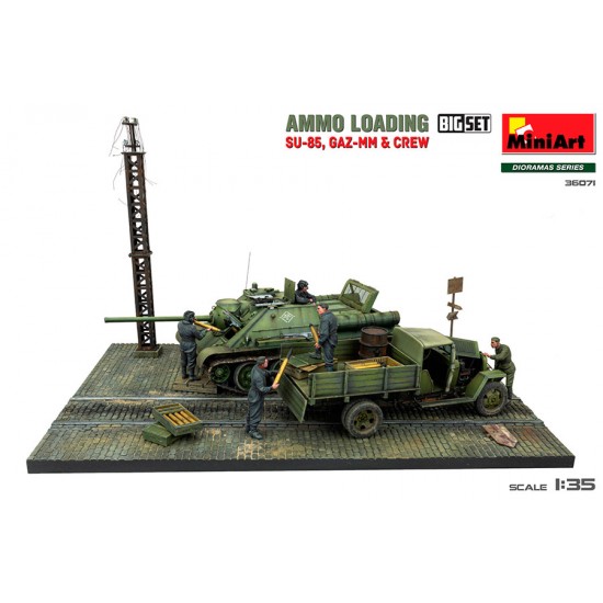 1/35 WWII Ammo Loading Scene: Su-85, Gaz-MM and Crew 1/35 WWII Ammo Loading Scene: Su-85, Gaz-MM and Crew