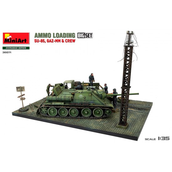 1/35 WWII Ammo Loading Scene: Su-85, Gaz-MM and Crew 1/35 WWII Ammo Loading Scene: Su-85, Gaz-MM and Crew