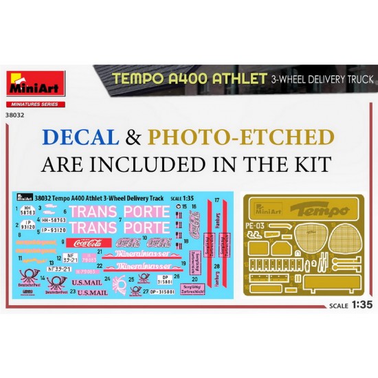 1/35 Tempo A400 Athlet 3-Wheel Delivery Truck 1/35 Tempo A400 Athlet 3-Wheel Delivery Truck