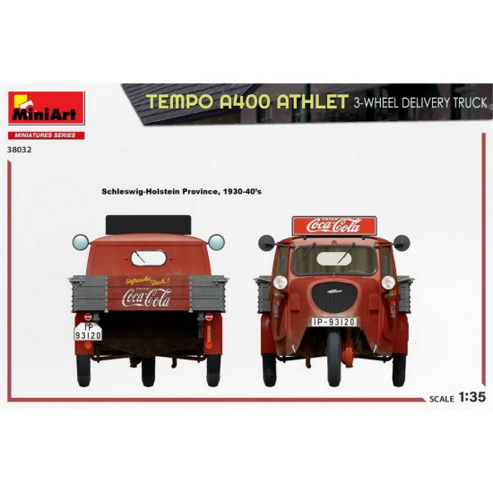 1/35 Tempo A400 Athlet 3-Wheel Delivery Truck 1/35 Tempo A400 Athlet 3-Wheel Delivery Truck
