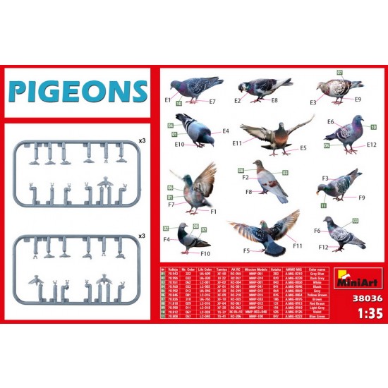 1/35 Pigeons (36pcs) 1/35 Pigeons (36pcs)