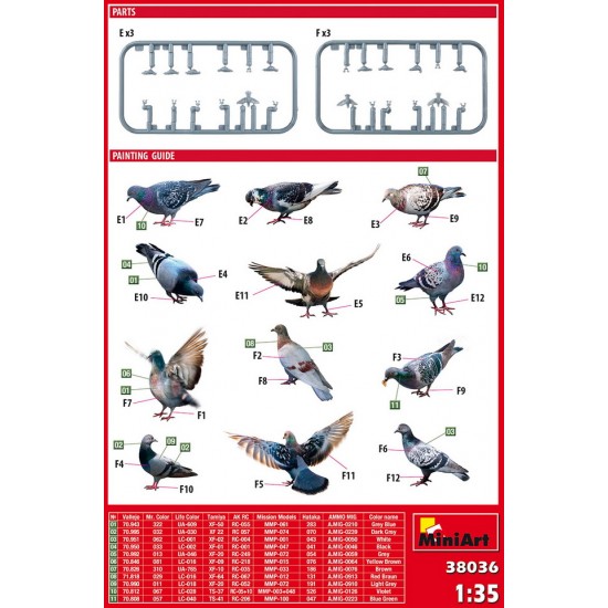 1/35 Pigeons (36pcs) 1/35 Pigeons (36pcs)