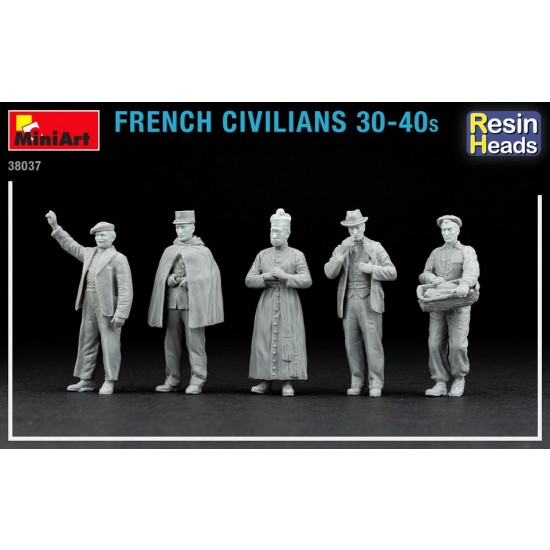 1/35 French Civilians 1930-40s (5 figures w/resin heads) 1/35 French Civilians 1930-40s (5 figures w/resin heads)