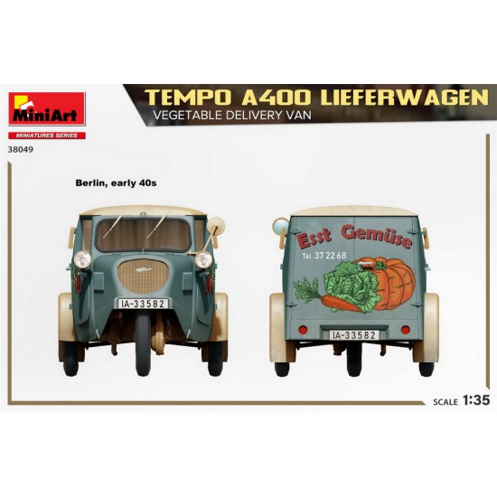 1/35 Tempo A400 Lieferwagen, Vegetable Delivery Van 1/35 Tempo A400 Lieferwagen, Vegetable Delivery Van