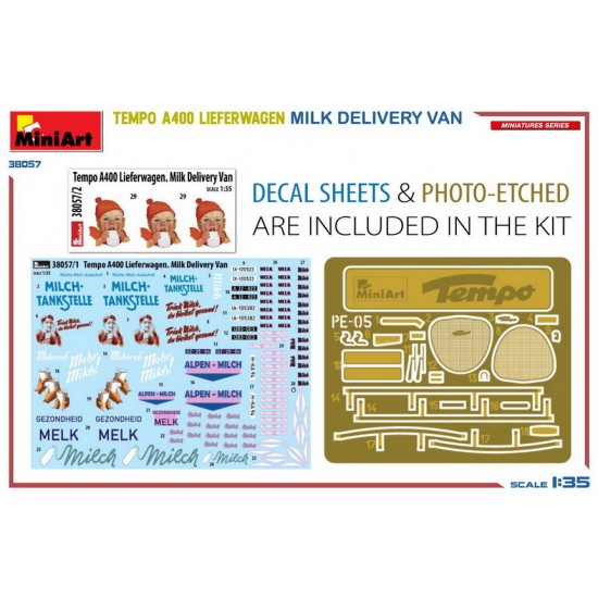 1/35 Tempo A400 Lieferwagen Milk Delivery Van 1/35 Tempo A400 Lieferwagen Milk Delivery Van