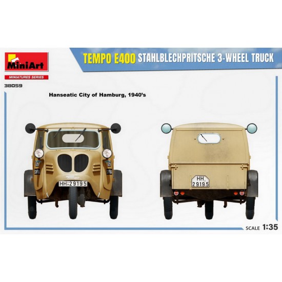 1/35 Tempo E400 Stahlblechpritsche 3-Wheel Truck 1/35 Tempo E400 Stahlblechpritsche 3-Wheel Truck