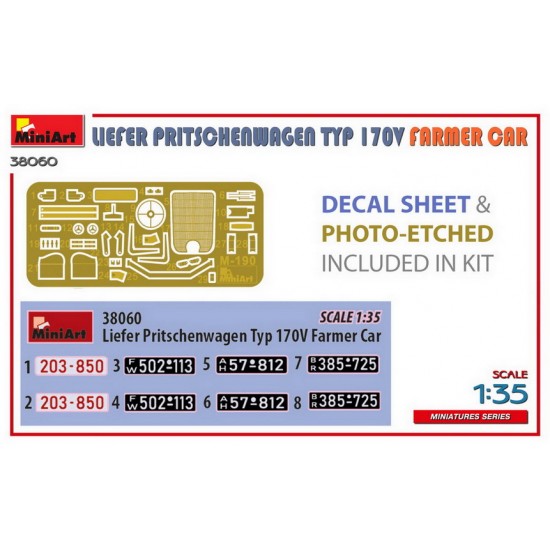 1/35 Liefer Pritschenwagen Typ 170V Farmer Car 1/35 Liefer Pritschenwagen Typ 170V Farmer Car