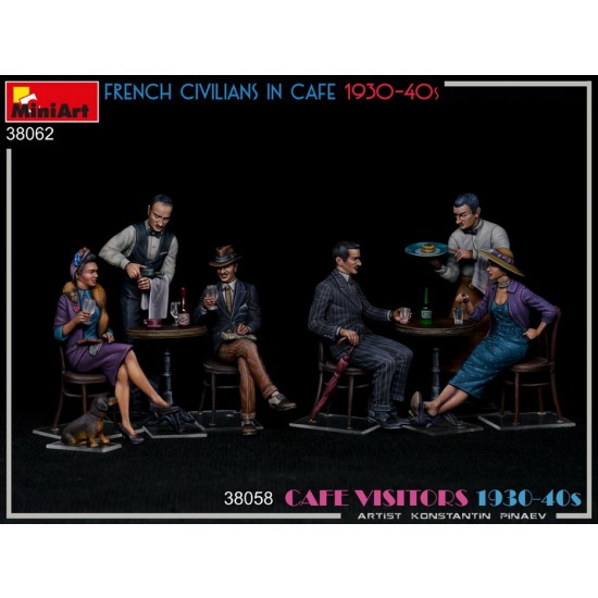 1/35 French Civilians in Cafe 1930-40s (3 figures & accessories) 1/35 French Civilians in Cafe 1930-40s (3 figures & accessories)