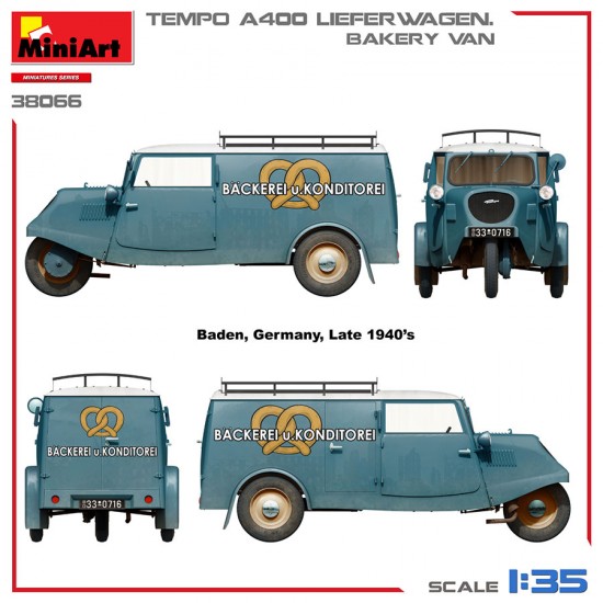 1/35 Tempo A400 Lieferwagen Bakery Van 1/35 Tempo A400 Lieferwagen Bakery Van